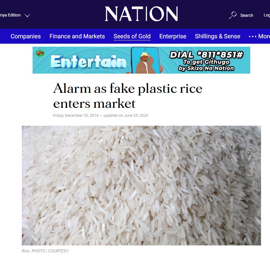 Sam Nato on Twitter "Fake Sugar, Fake Alcohol, Fake Rice. to