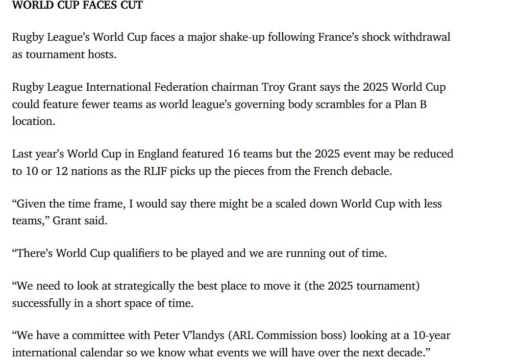 shaggy84329's tweet image. From Sports Confidential QLD. #IntRL #RugbyLeague