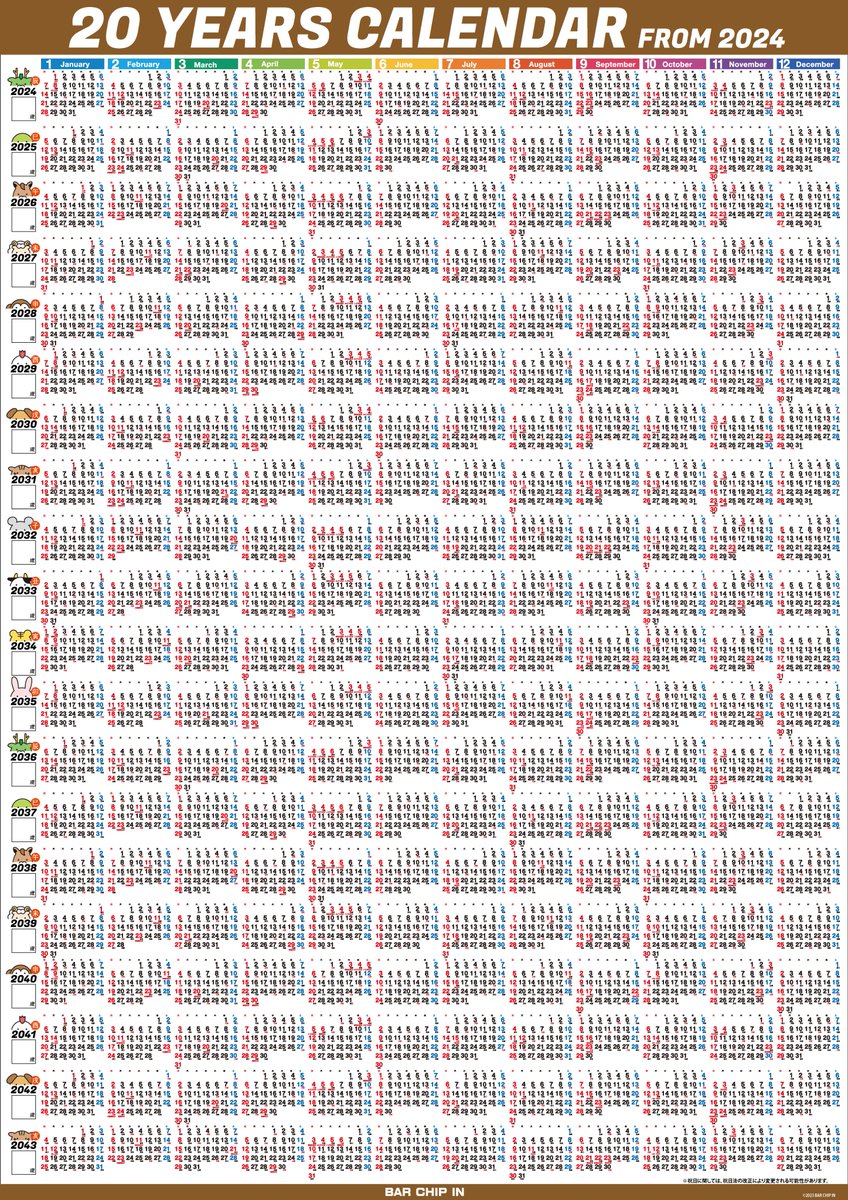 本当は、自分が欲しかったのですが、探しても無かったのでオリジナルで作っちゃいました。

chip-in.club/post/20yearcal…