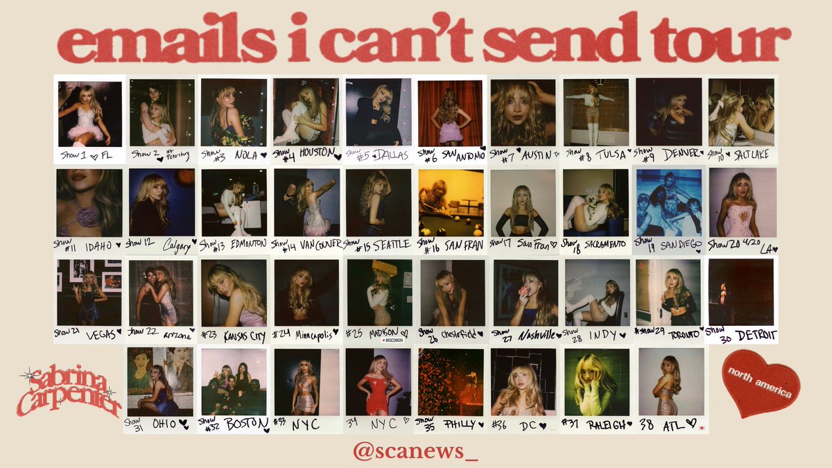 SCANews_'s tweet photo. 💌| Emails I Can't Send Tour — North America (Second Leg) 🤍

#EmailsICantSendTour #EICSTour https://t.co/IqenYvazY5