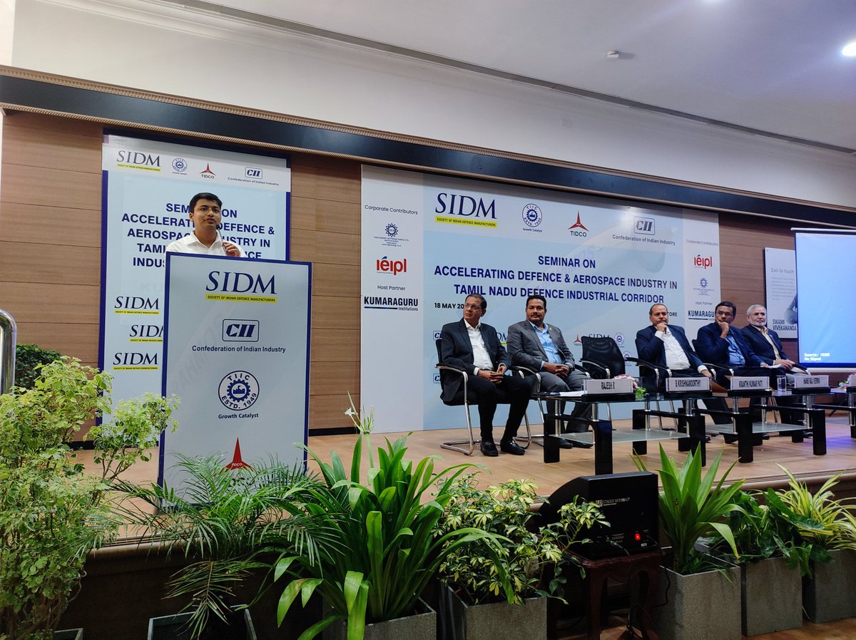 CollectorCbe's tweet photo. Seminar on Accelerating Defence &amp; Aerospace  Industry in Tamilnadu Defence Industrial Corridor.#Coimbatore @cbe_pro @coimbatore_drda @TNDIPRNEWS @SIDMIndia https://t.co/veVXkZp7S2
