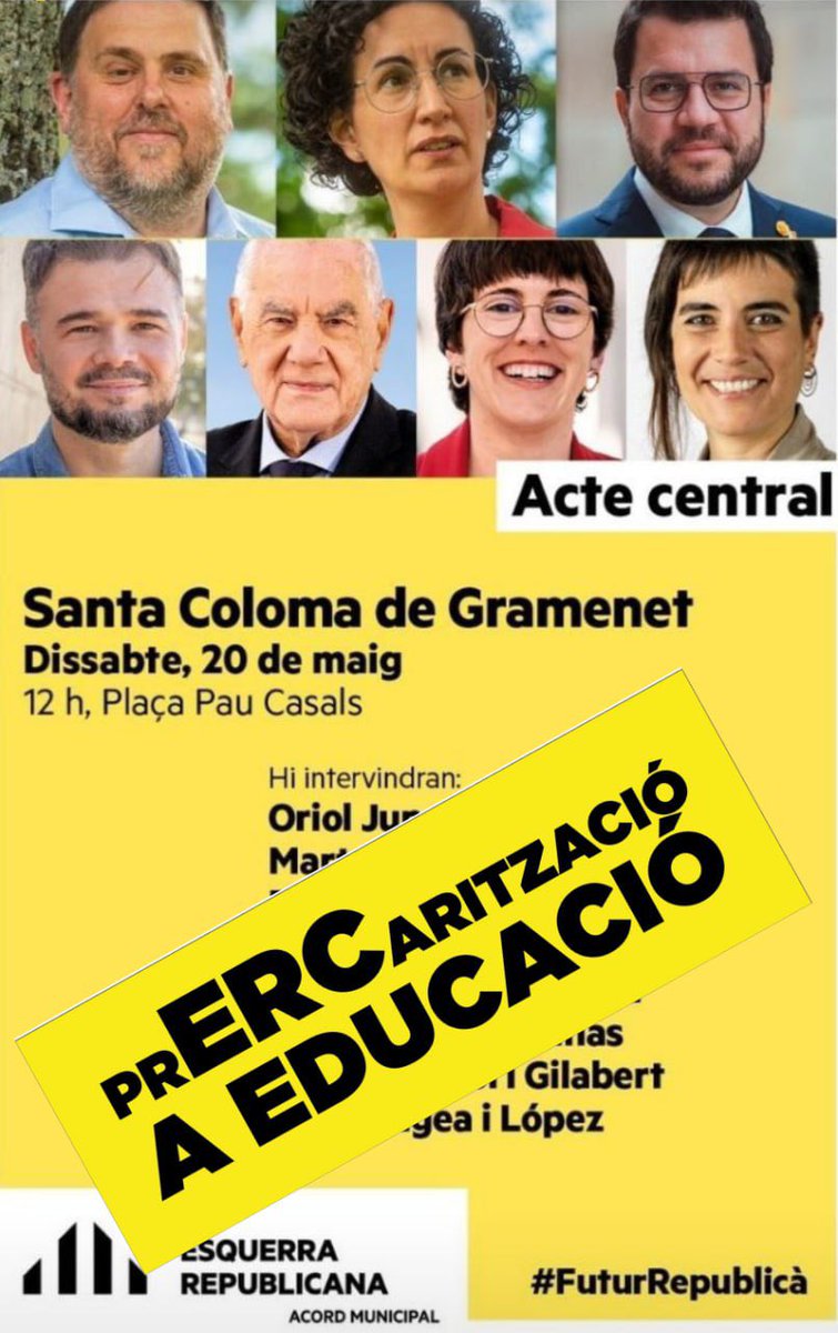 assembleagroga's tweet photo. @nataliamasguix @Esquerra_ERC @nllaurado @junqueras @ERCReus Menteixes! A educació no cobrem les dues pagues extra, no hem recuperat les hores lectives, no hem recuperat els sexennis, s’invertix una mica més del 3% quan vau dir que a 2017 estaríem al 6% del PIB, cobrem un mensualitat anual menys pel juliol i… què farà @JosepGCambray? https://t.co/VaCvlo8DND