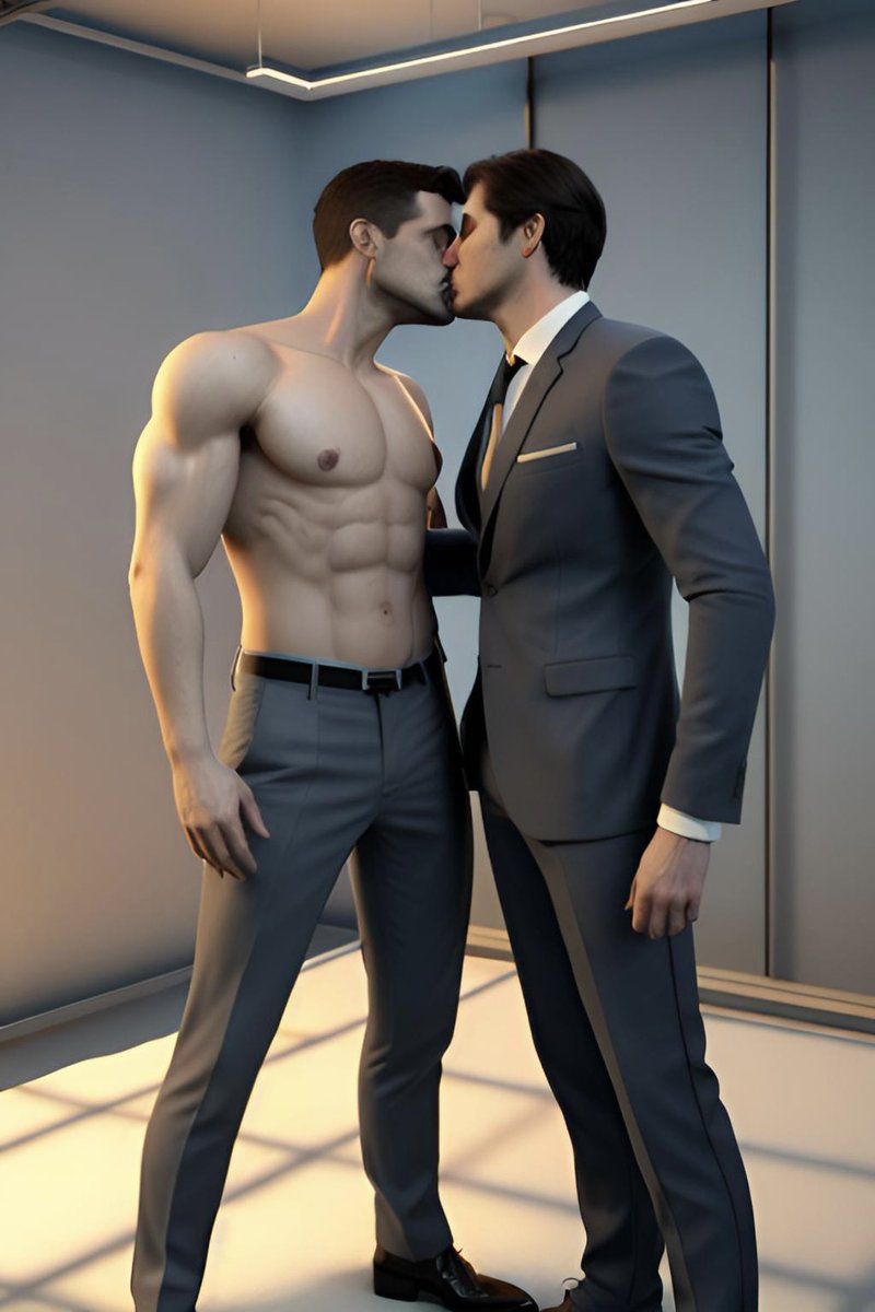picGart's tweet photo. #gay #office #suit #kiss #AIart https://t.co/02zljaUWqO