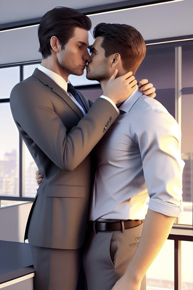 picGart's tweet photo. #gay #office #suit #kiss #AIart https://t.co/02zljaUWqO