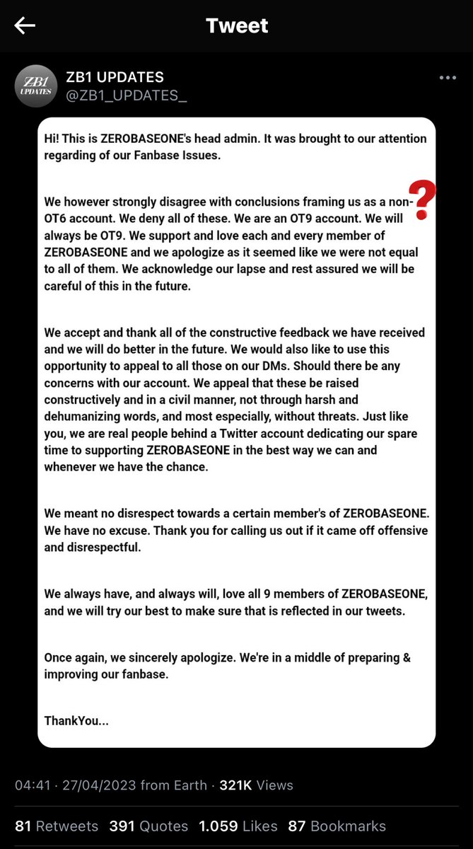i decided to not stay quiet on this: if you follow/interact with @/ZB1_UPDATES_ PLEASE BLOCK them, they are posting “mistranslations” from shb, knowing they never kicked out one of the admins talking badly abt him, and even denied the accusations when there is proof this happened