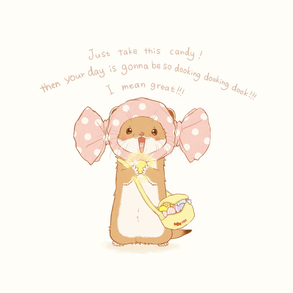 「A super tiny candy fairy appeared!!」|Ichigodawashi🐹🐹⛄️❄️のイラスト