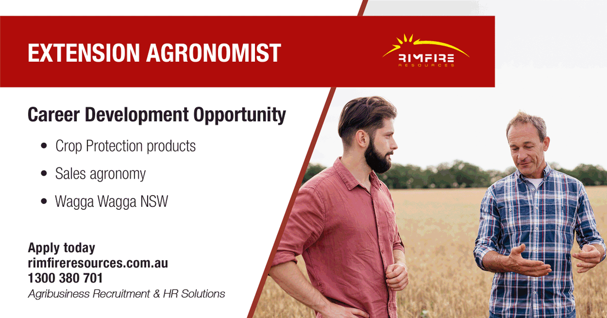 Help educate and train the agricultural industry on technical crop protection benefits.

Apply today: adr.to/cmxaqai

#agronomist #agronomy #cropprotection #sales #agriculture #agribusiness #agjobs #rimfireresources