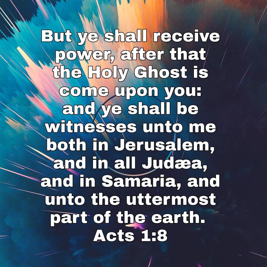 yettielaj's tweet photo. But ye shall receive power, after that the Holy Ghost is come upon you: and ye shall be witnesses unto me both in Jerusalem, and in all Judæa, and in Samaria, and unto the uttermost part of the earth.
Acts 1:8 KJV

https://t.co/t4mm4nSuOQ https://t.co/x1E0dpqKAU