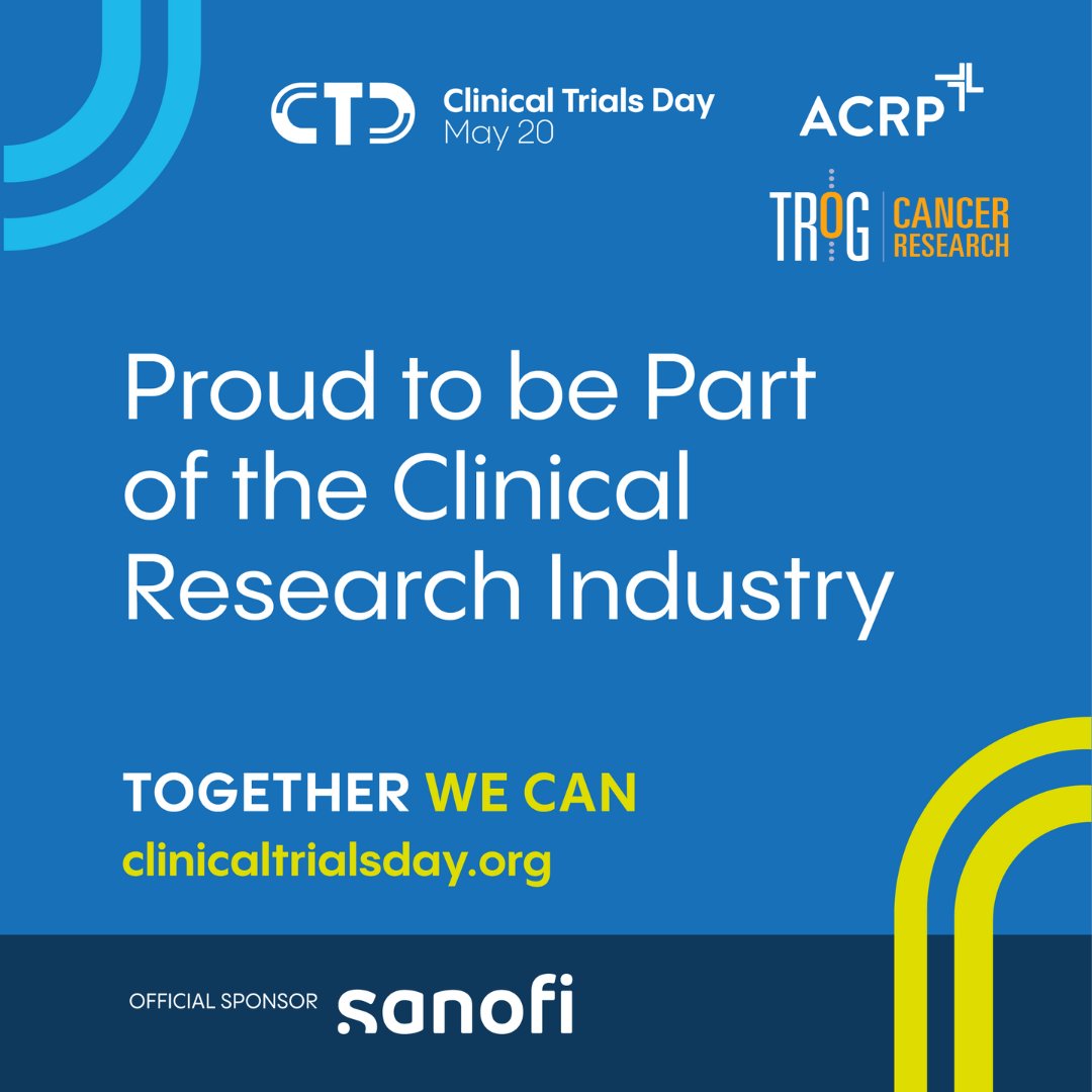 Clinical Trials Day is an opportunity to raise awareness about the importance of #clinicaltrials.

Today TROG reflects on our research achievements and to look ahead to our ASM, where we honour and celebrate clinical trials.

Register for our ASM here: asm.trog.com.au