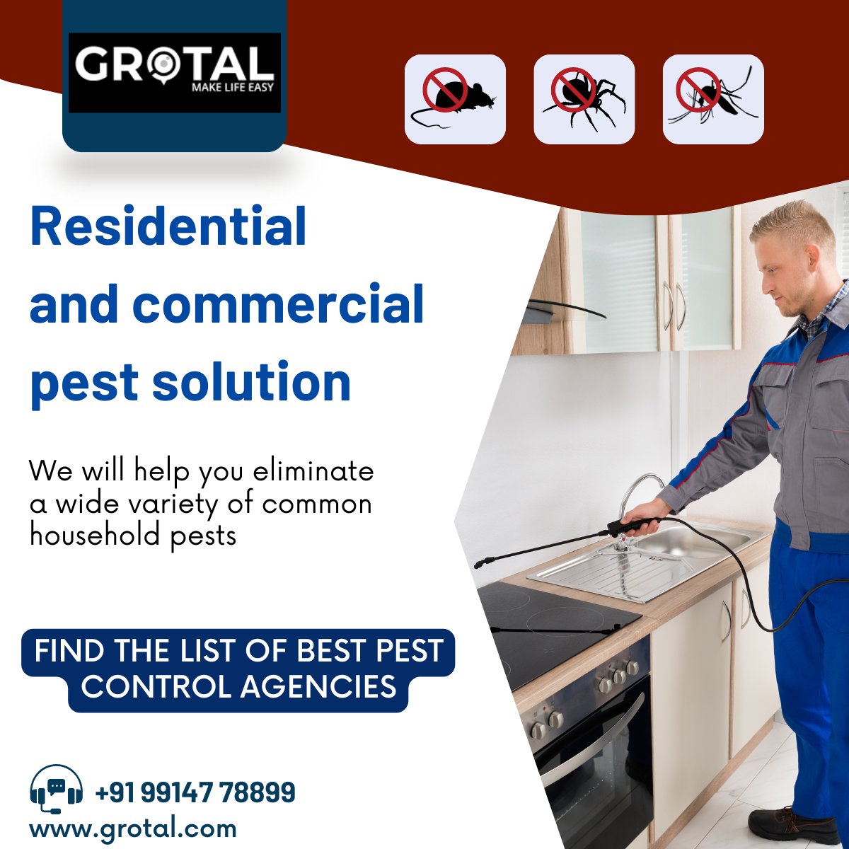 Control pest infestation at your home this summer with expert pest control services at Grotal.
bit.ly/45cbTIX
#pestcontrol #pestmanagement #pestcontrol #pestcontroltips #grotal