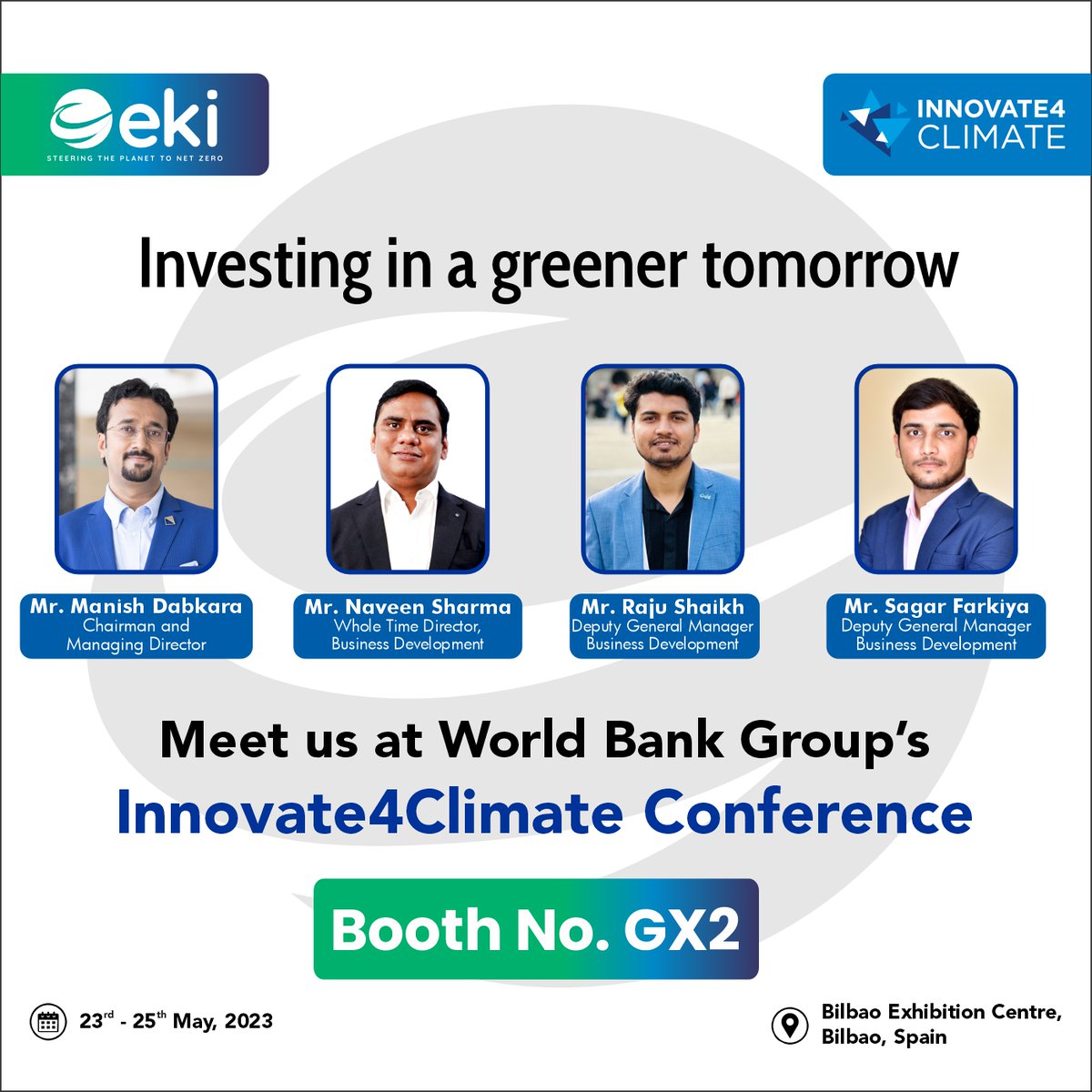 We will be at the annual global conference on climate finance, climate investment and climate markets, #Innovate4Climate by @WBG_Climate.

See you in Spain.

#EKI #EKIEnergy #Enking #EnkingInternational #WorldBankGroup