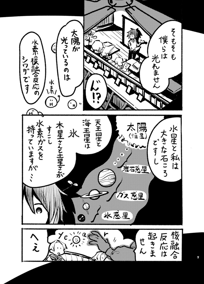 #関西コミティア67  に持って行く漫画の中身(一部)です!  太陽系とは、(1/3)