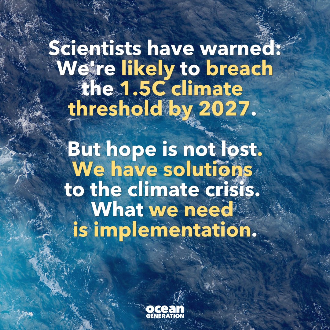 As a collective, humankind is capable of extraordinary things. ✅

✅ We already have solutions to the climate crisis. 
✅ What we need is implementation and it starts with each of us. 

Read more: buff.ly/3In7Ks5 
#OceanGeneration #Climate