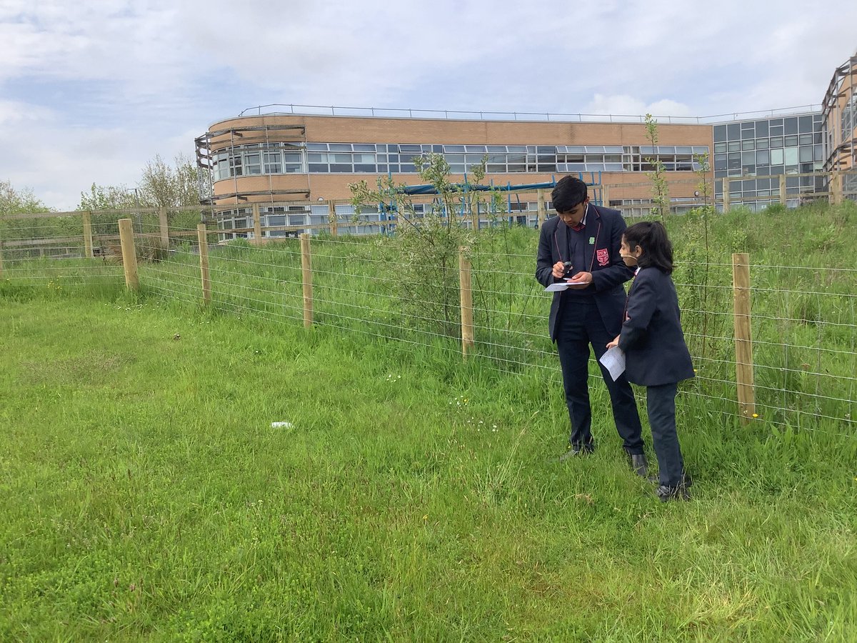 This morning 9P/Gg3 completed their microclimate fieldwork. The enquiry question was 'where is the best site for a new wind turbine &amp; solar panel around School?'. They chose 4 sites around school's grounds, completed a risk assessment &amp; collected data which will be analysed later