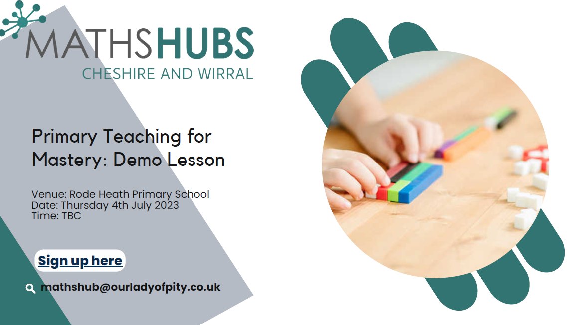 Come along to our Primary TfM Demo Lesson at Rode Heath Primary School on 4th July- Places very limited! Sign up here - https://t.co/zRo1bQo4vf