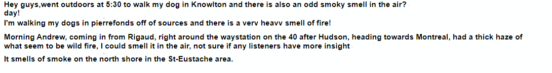Where there's smoke, there's fire right? Well lots of reports of smoke, but no reports of the fire.