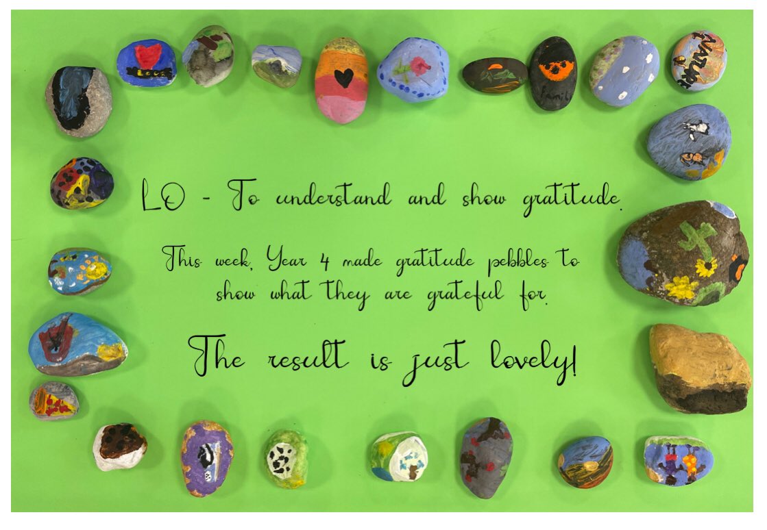 This week in MSC, Year 4 made some gorgeous gratitude pebbles after learning all about how to be grateful. Aren’t they lovely? #JESSMSC #JESSWellbeing