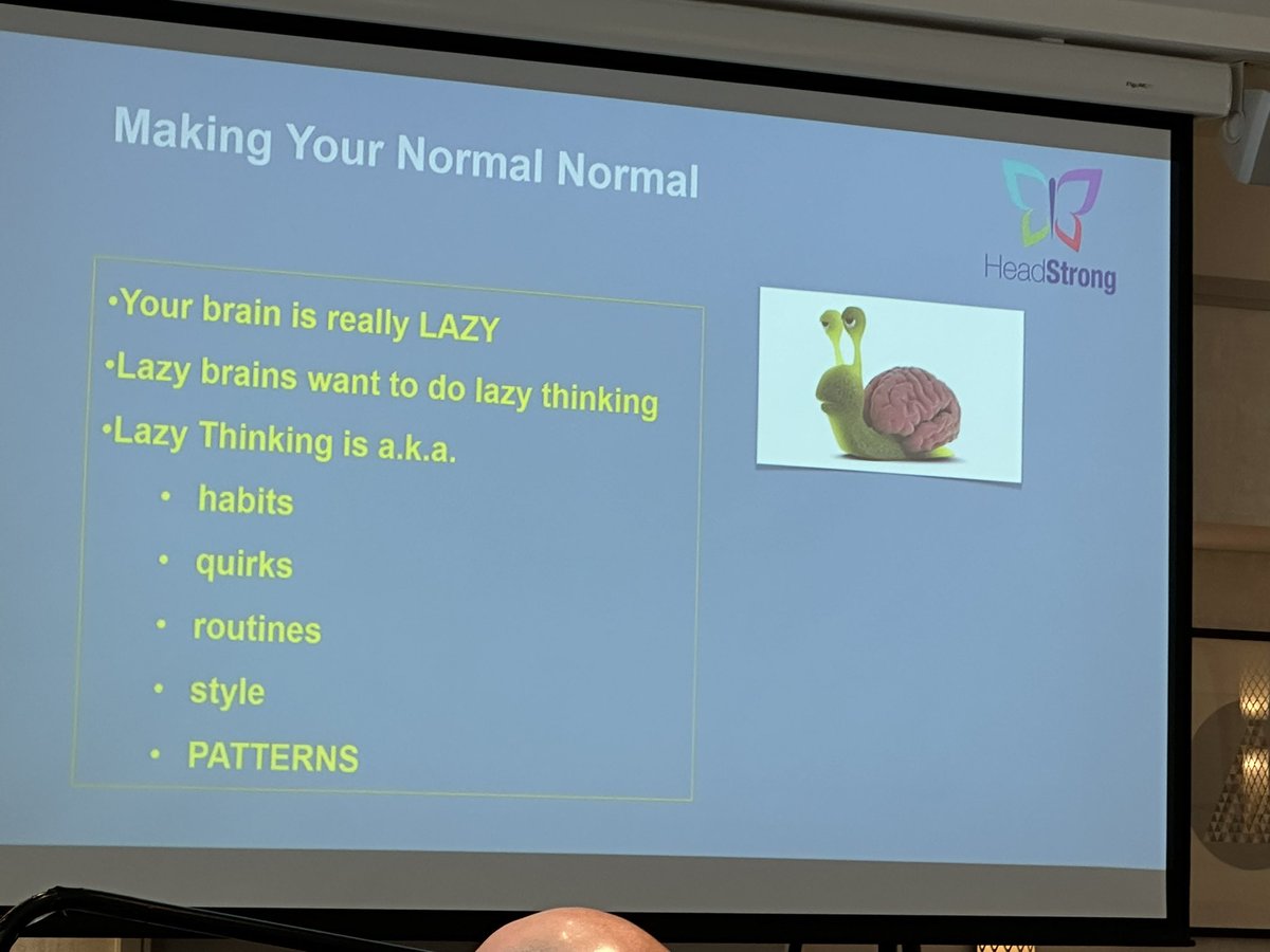 Habits are our safety net for our lazy brains 🧠 @HeadStrongMind5 @AssistConf #publicfood