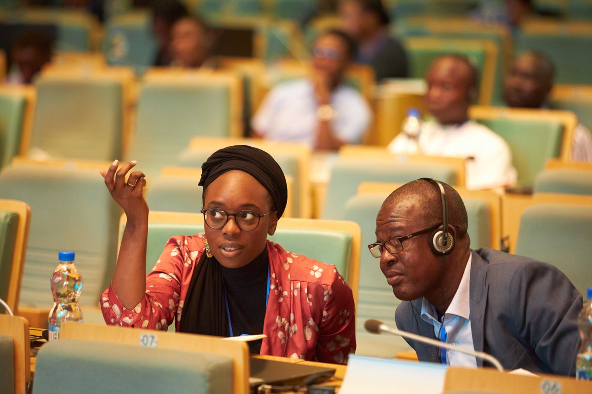 Youth participants at the #STCYCS4 engaging through questions &amp; submissions during the group discussion segment of the Youth Unemployment session.

Some of the questions up for debate were:

1. What main decent work challenges do young people in Africa face?

#1mNextLevel