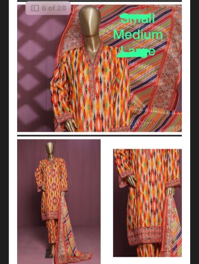 HoorCollections's tweet photo. Binsaeed 3pcs Embroidered lawn 🌟
 
Shirt;- Embroidered 
Dupatta:- digital prin
Trouser:- plane. 
 Price 120 sr fix
Size. Mention  on pics.  

Limited and ending stock.🍁
Free Delivery 🤩
.
#dammamdresses #khbobardress #mewchikankari #hoorcollections #shopping #onlineshopping # https://t.co/gTwzrSTgXm