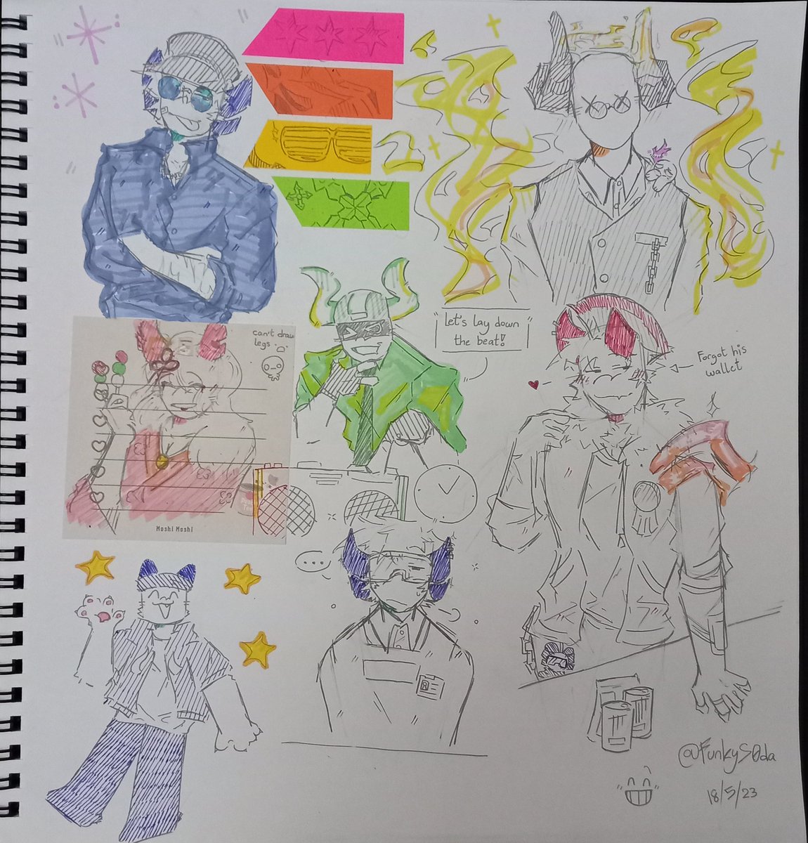 FunkyS0da's tweet photo. Drawings i did in class, Since I'm back to school. #phighting https://t.co/jamqV5Bq1F