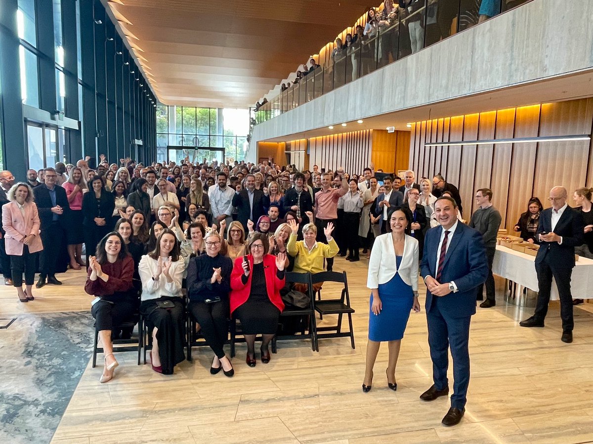 dizdarm's tweet photo. Pleasure to have the Deputy Premier @pruecar visit our Parramatta office this morning to address our staff and answer questions. Thank you to all our staff who joined us – we really value your feedback and suggestions on what can be done better. https://t.co/RfHWeQRA4C