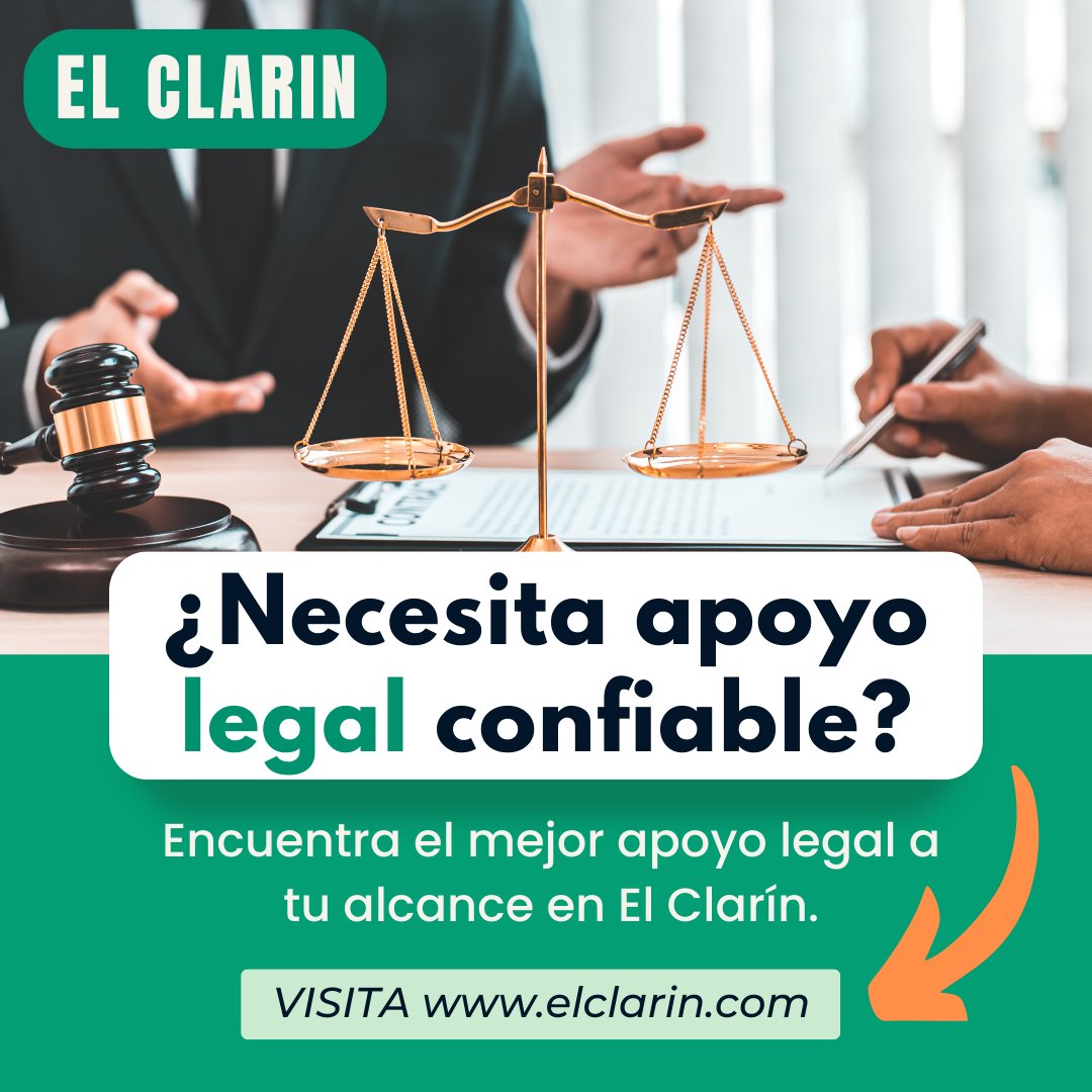 elclarinlatino's tweet photo. No permita que los problemas legales le causen estrés. Encuentre expertos legales de primer nivel en El Clarín, para manejar su caso y lograr el mejor resultado posible.
#MiamiLegalServices #LegalHelpMiami #MiamiLawyers #Miami #Florida #MiamiAttorneys #ElClarin https://t.co/g1tUMnWmfC
