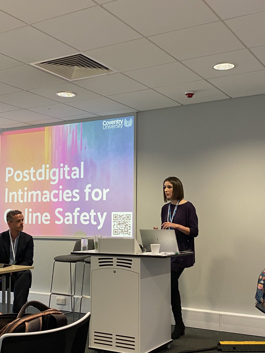 EsmeSpurling's tweet photo. Very excited to be attending Postdigital Intimacies for Online Safety today 💻☀️

led by @AdrienneEvans_ @MarcusJMaloney @LindsayAnneB @DrMerry30 @CovUni_CPC @CovUniResearch https://t.co/MyOepJiTzC