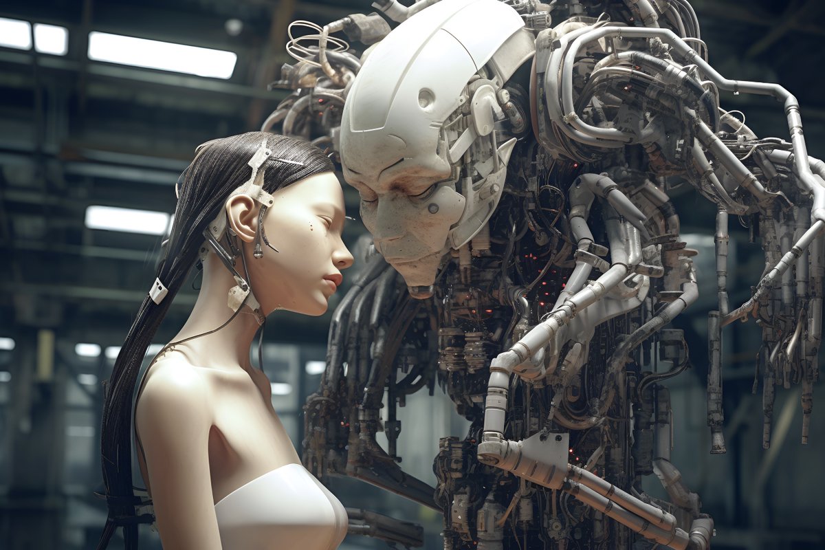 AArtshow's tweet photo. My main topic today will be the bond of affection between human and machine. If you would like to add your creations, please feel free! #ai #aiart #aigenerated #aigeneratedart #aiartcommunity #generativeai #aiartwork #midjourney #midjourney51 #robot #bondofaffection #aartshow https://t.co/f2LSEy5TYP