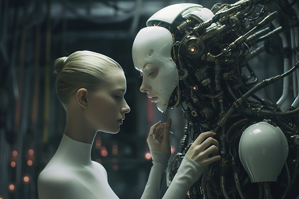 AArtshow's tweet photo. My main topic today will be the bond of affection between human and machine. If you would like to add your creations, please feel free! #ai #aiart #aigenerated #aigeneratedart #aiartcommunity #generativeai #aiartwork #midjourney #midjourney51 #robot #bondofaffection #aartshow https://t.co/f2LSEy5TYP