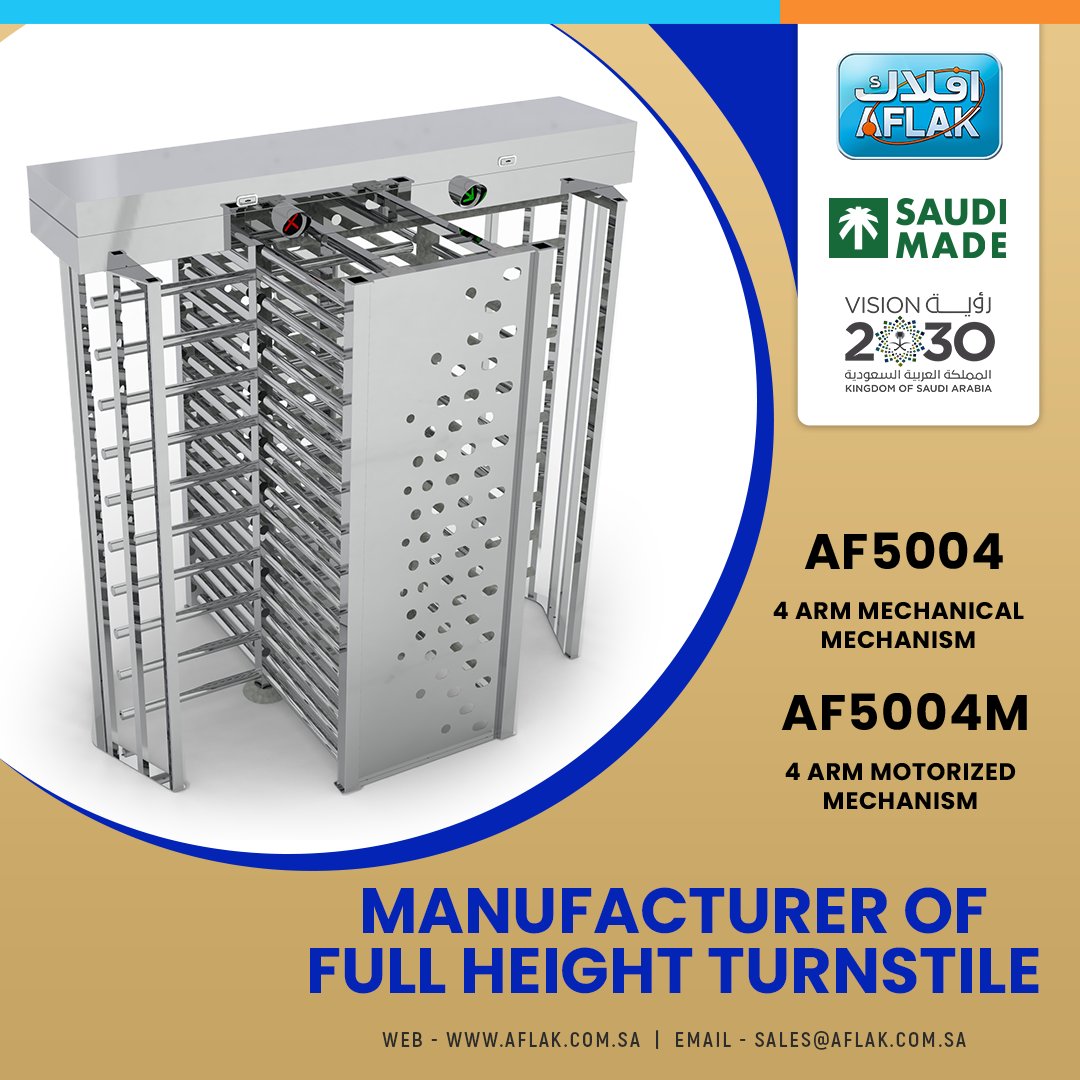 AflakElectronic's tweet image. Full height turnstile AF5004 series 💯✅ provide safe and efficient access management solutions in ➡ #SaudiArabia #viewmore 🔗bit.ly/3WeRZJe

#AflakElectronics #turnstiles #fullheightturnstile #accesscontrol #gate #security #technology #saudimade #saudivision2030 #saudi