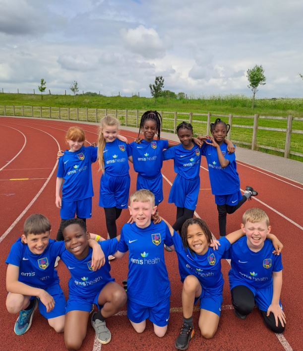 TGSNorthampton's tweet photo. Well done to Year 3/4 athletics who represented the school at the Quadkids  competition at Moulton College.  They all took part in every event, including 50m Sprint, Vortex Howler Throw and Standing Long Jump.  A great display of resilience, stamina and of course team spirit! https://t.co/WyOzK9PZGl