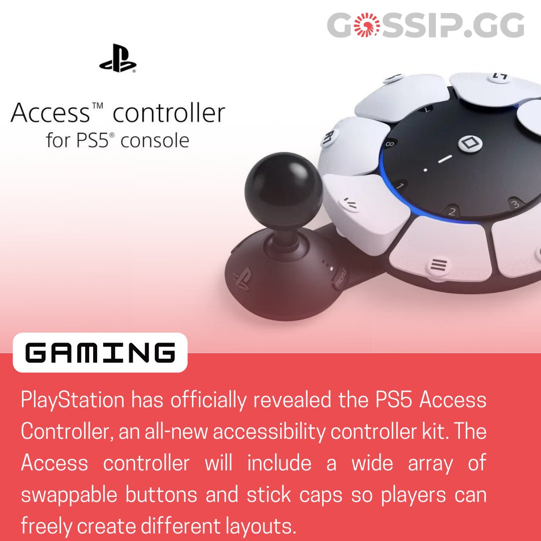 GOSSIP_GG1's tweet photo. The release date for the PS5 Access controller will be revealed in the coming months.
#PS5 #PS5Access #AccessibilityAwarenessDay #PlayStation #gaming_news #Gossip #GossipGG https://t.co/RckmexBiKP
