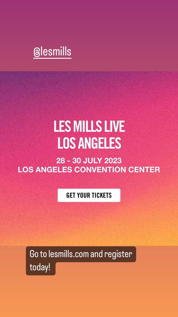 lesmills.com/us/les-mills-l…

Get your ticket today ! This is going to be huge