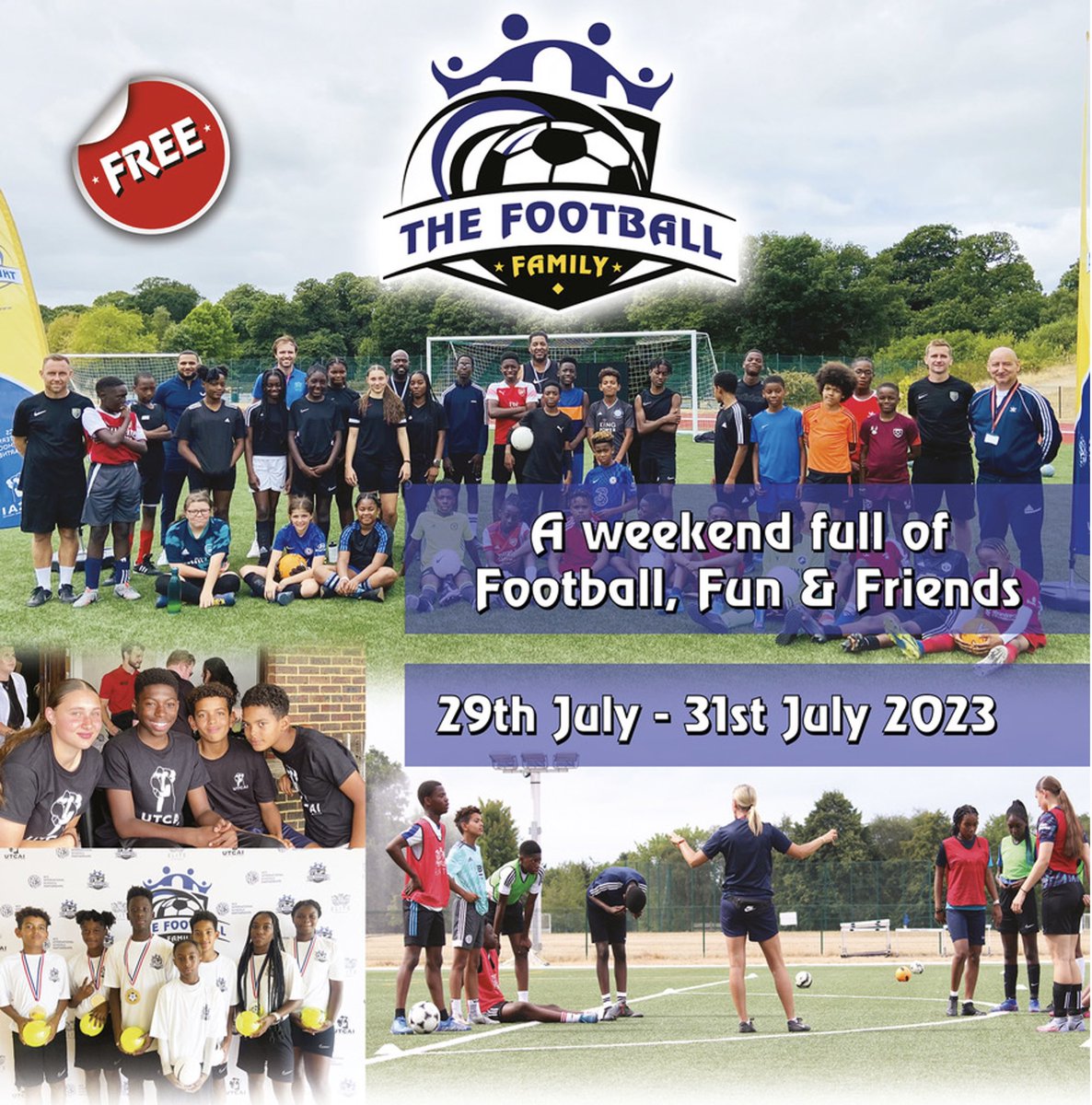 Football Family 2023 is back! Working in collaboration with @UTCAI_ @EliteFootballDC @FTYFLYUK for our second football themed residential @isc @isa @PalaceForLife #powerofpartnerships