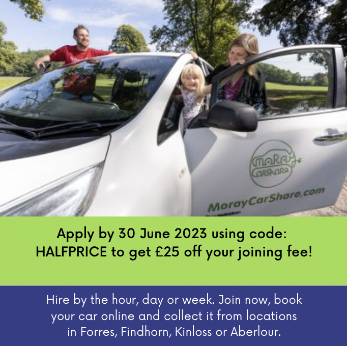 50% off joining fee until June 30th 👉  moraycarshare.org.uk

#moraycarshare #carsharecommunity #moray