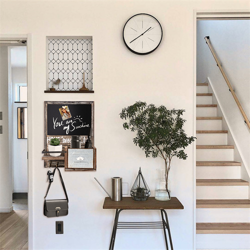 ZMinling's tweet image. Rustic Wall-Mounted Chalkboard with Mail Sorter, Key Hooks, and shelf Wall hanging great for home decor in welloksqw.com/product/Wooden… #keyhook #keyholder #coathook #woodkeyholder