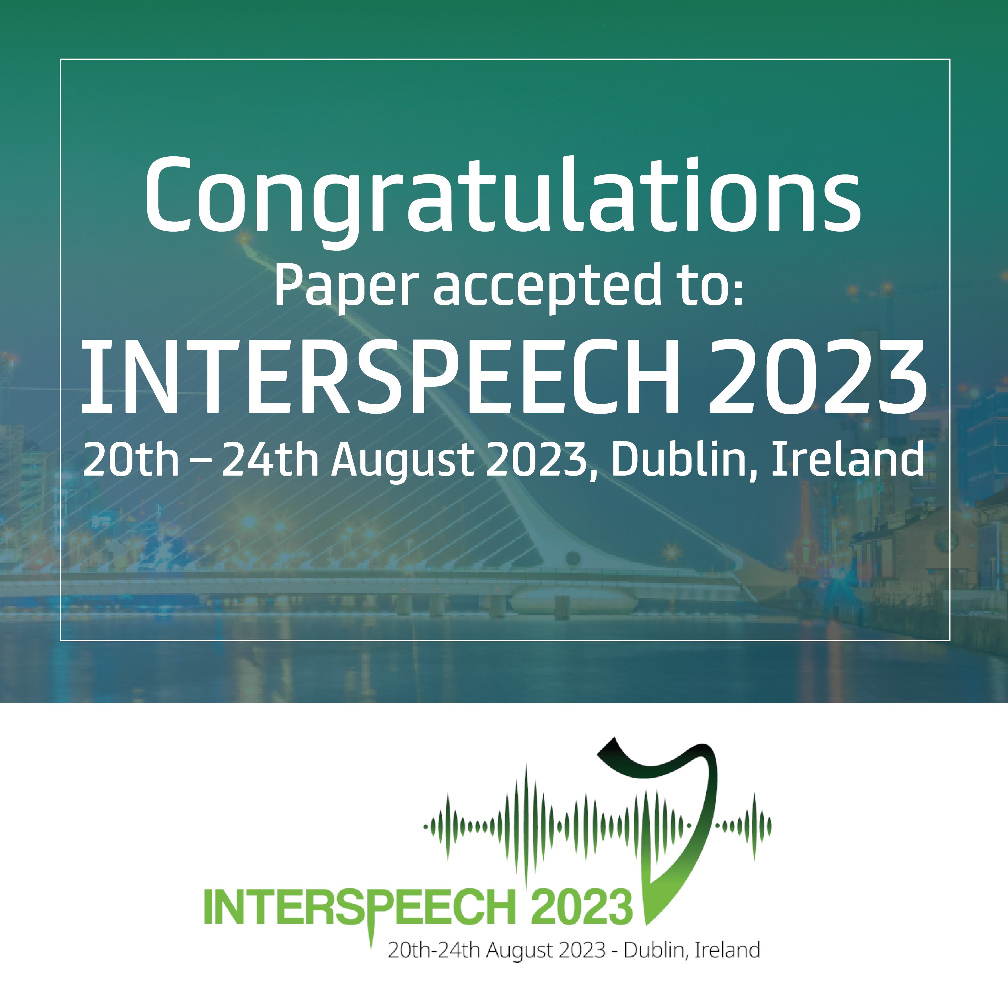 INTERSPEECH 2023 (ISCAInterspeech) / Twitter