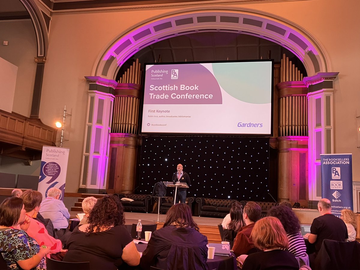 Brilliant and inspiring talk from Robin Ince at #scotbookconf - the power of books in showing us “it’s okay to be me” 🌈📚