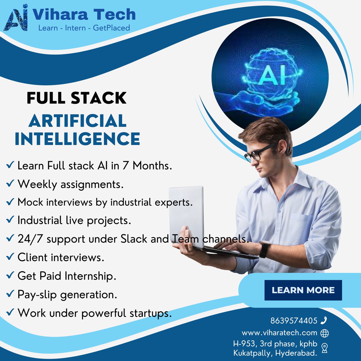 viharatech's tweet image. &quot;Unleash the Power of Full Stack AI! Dive into the world of Artificial Intelligence and master the art of building intelligent applications from front-end to back-end. Join us at Vihara Tech and become a Full Stack AI Developer!&quot;

Hashtags: #FullStackAI #ArtificialIntelligence