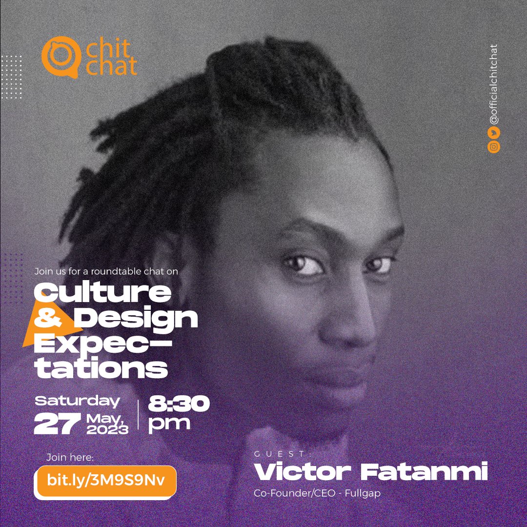 Officialchitch1's tweet photo. "Unveiling the fusion of culture and design that exceeds all expectations ✨

Join us as we redefine the boundaries of design and ignite conversations that transcend borders with @FullgapCo founder and design king, @victorfatanmi 

#CultureAndDesign #ChitChatExperience https://t.co/56cFuCHIFz