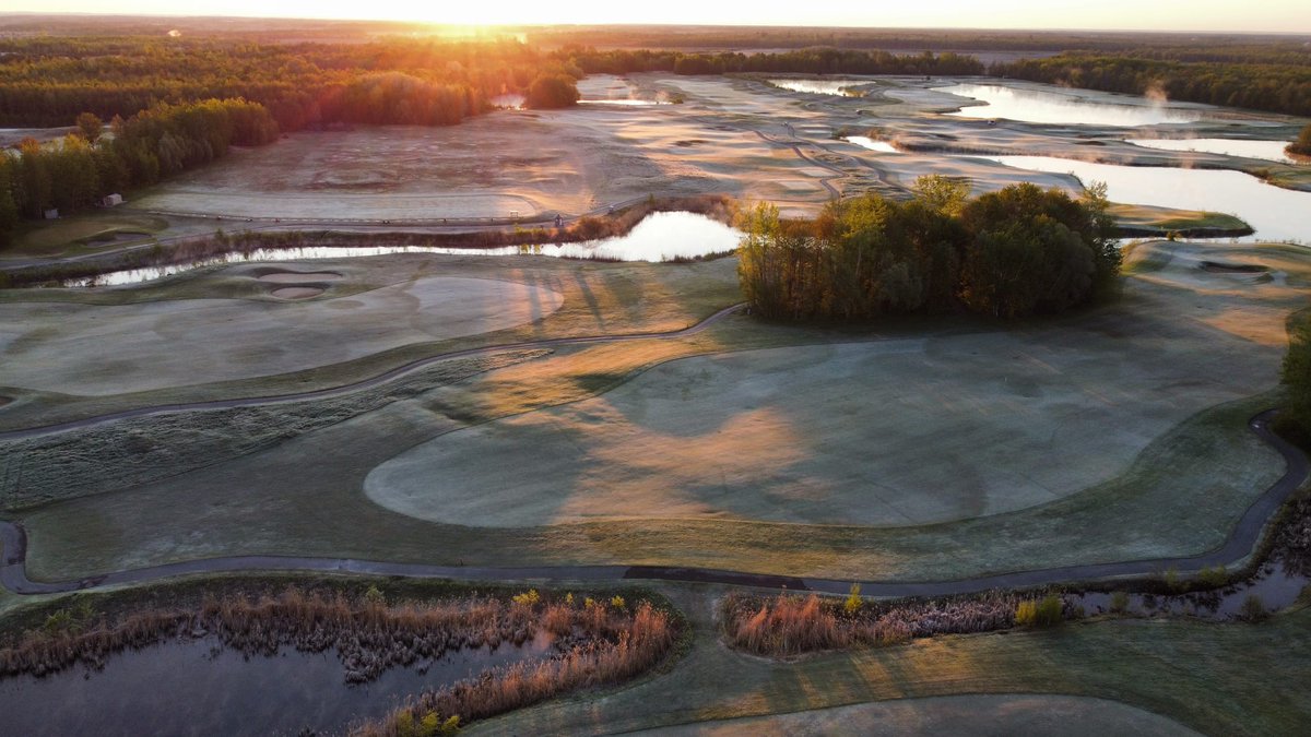 It is heavy frost this morning. We will keep updating as we get more information from the Turf department.