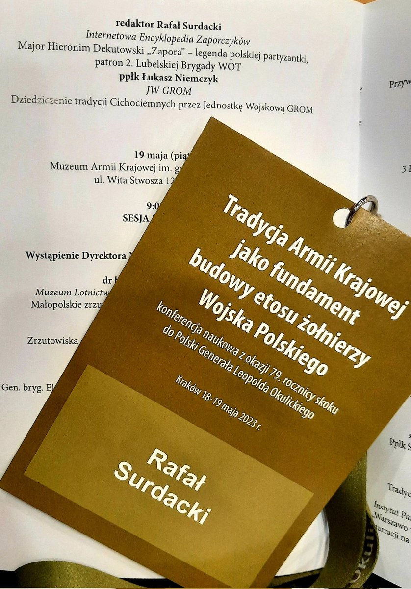 RSurdacki's tweet photo. Dziś w #Krakow o @zaporczycy i mjr. Hieronimie Dekutowskim - patronie 2. Lubelskiej Brygady @terytorialsi https://t.co/CprydmLSRh