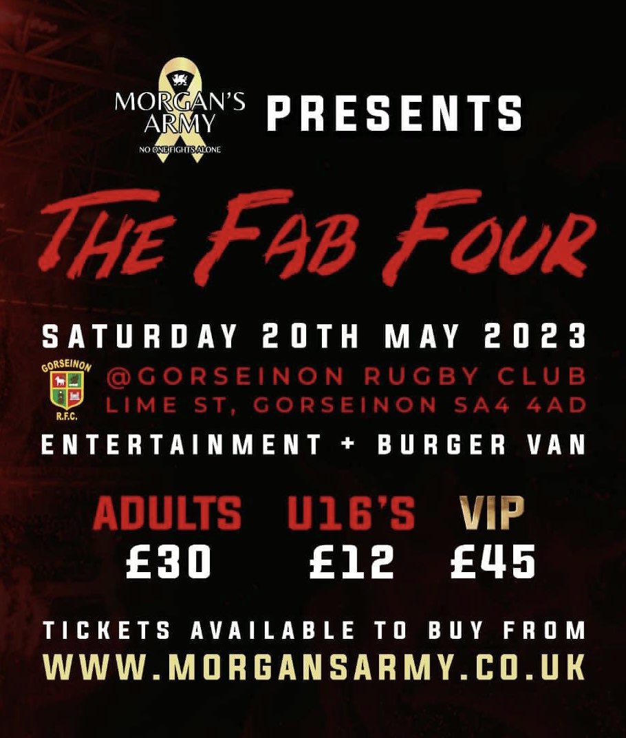 GorseinonRFC's tweet photo. Still a few tickets remaining - get yours before they all go! https://t.co/vt5xcLa4l6