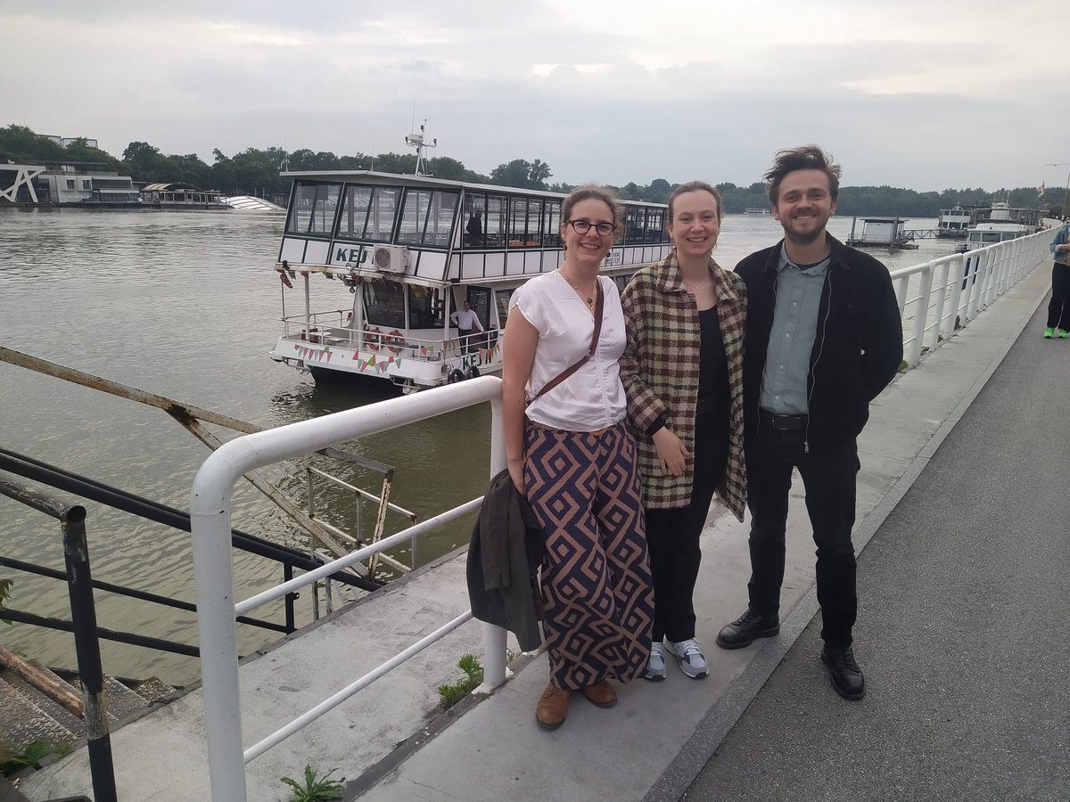 WouterReggers's tweet photo. Happy to receive the @CircleU_eu interdisciplinary #icup award @BelgradeUni, w/@AlineCordonnier &amp; Louise Ballière, for our #re_member project w/ Valerie Rosoux, @LuminetOlivier, Ann-Sophie Gijs &amp; Laurence Van Ypersele. We had dinner on a boat afterwards ⛵ https://t.co/7UgYWvoobn