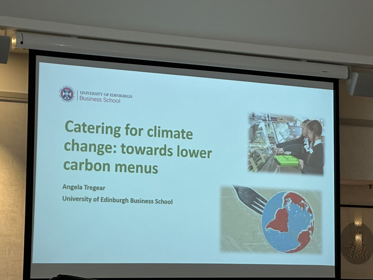 Professor Angela Tregear talking to us about sustainable catering and her research in reducing carbon from catering operations @AssistConf #publicfood