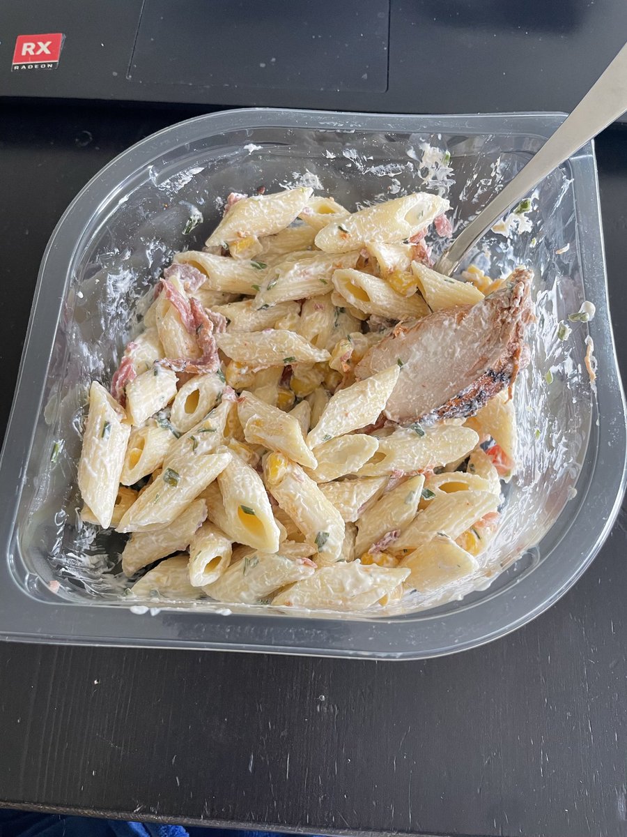 NadsCee's tweet photo. @marksandspencer had the chicken, bacon &amp; sweetcorn pasta salad recipe changed?! Used to be my favourite but just had one and all I can taste is mustard 🤢 plz change it back 🫶🏽 https://t.co/8FpERdL6Hf