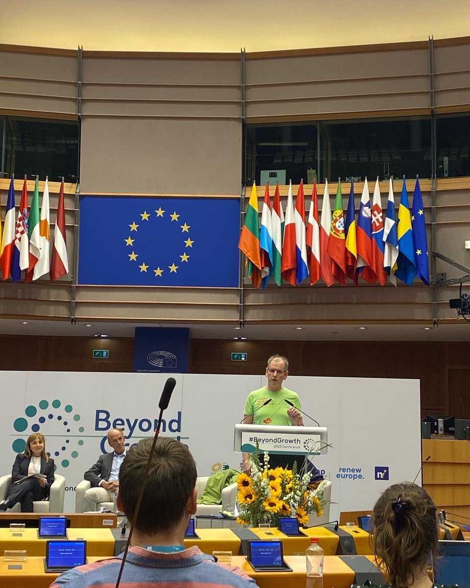 While the interventions by our fellow scientists were great, we need more representation of social scientists to help us think through questions of decolonization, power balances, class struggle, public mobilization, and social consequences and impacts #BeyondGrowth2023