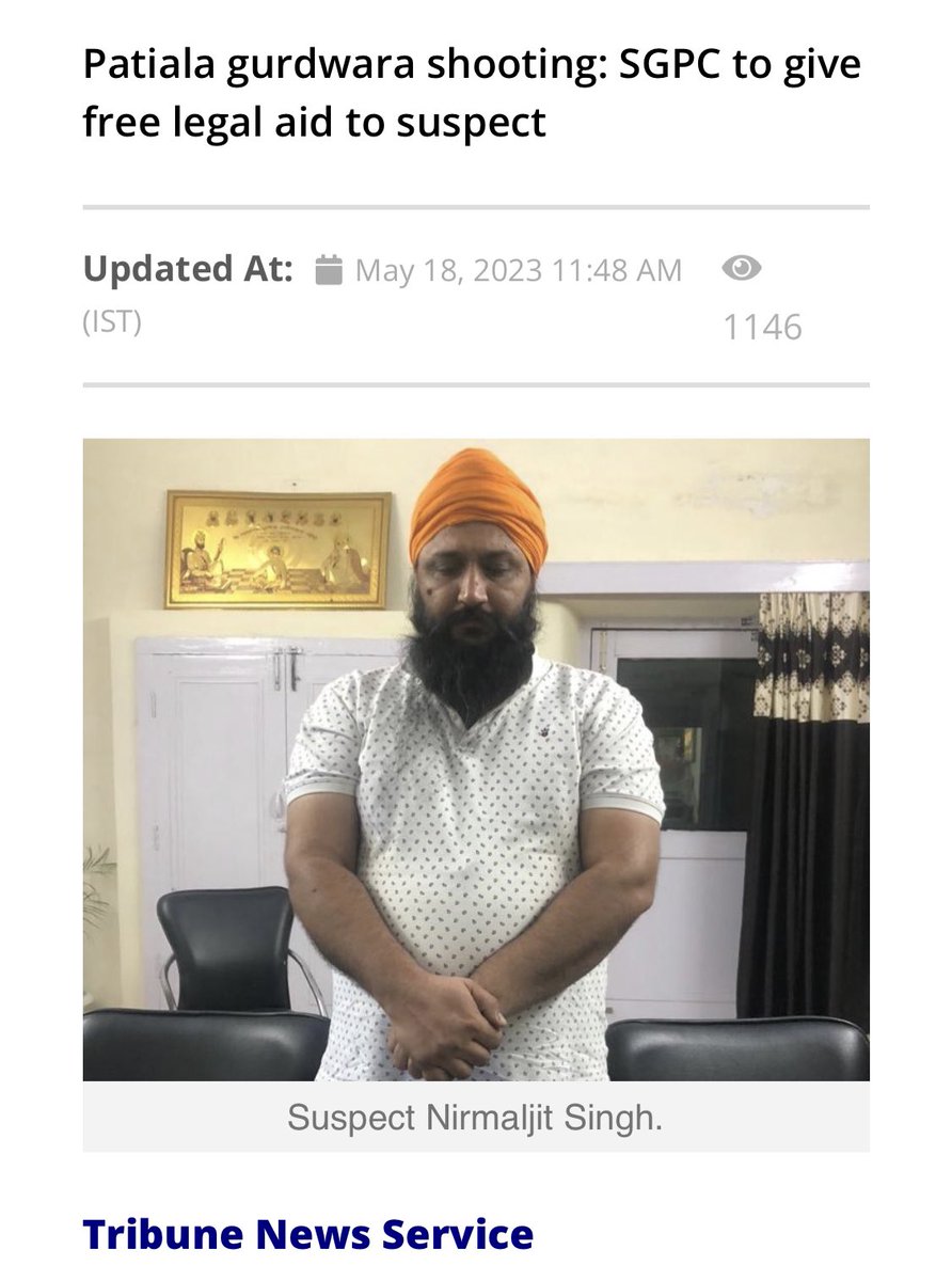 3 Points:

Is this killing direct result of inaction or delayed action in earlier desecration cases?

Mind boggling @SGPCAmritsar stands with those doing beadbi (Amritpal) & with those killing people for beadbi as well!!

Let all know how offerings are used or misused by #SGPC