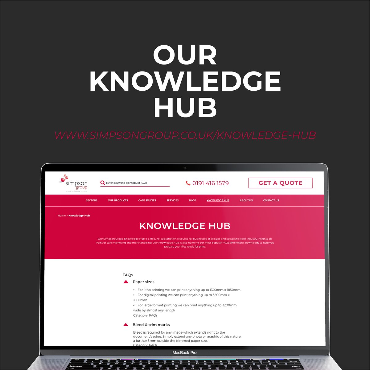 Our Simpson Group Knowledge Hub is a free, no-subscription resource for businesses of all sizes and sectors to learn industry insights on Point of Sale marketing. Find answers to our most popular FAQs and helpful downloads to prepare your files for print

bit.ly/3po8gMP